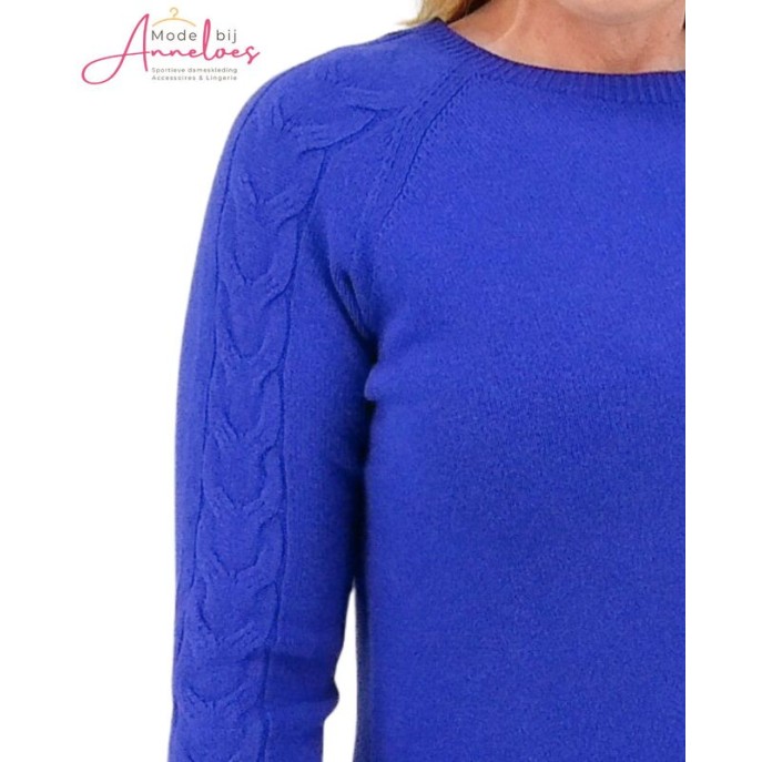 Leona per Donna Pullover uni Kobalt